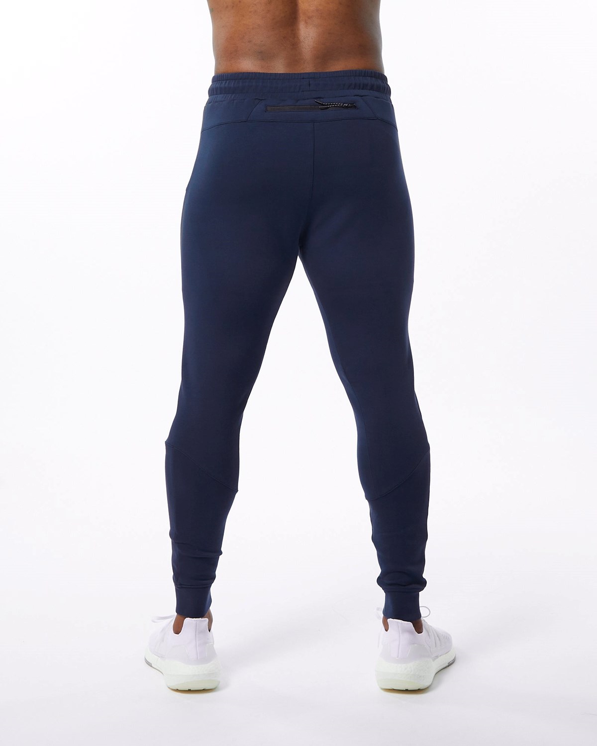 Alphalete Interlock Knit Cuffed Jogger Mørkeblå | IQEBN1203