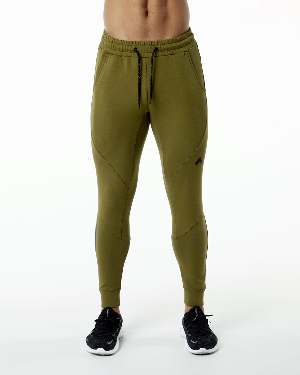 Alphalete Interlock Knit Cuffed Jogger Moss | RWAXC1376