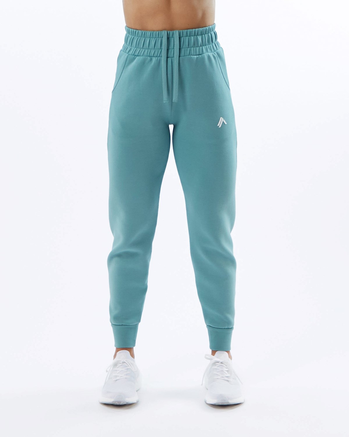 Alphalete Interlock Knit Cuffed Jogger Teal | HAQUM6913