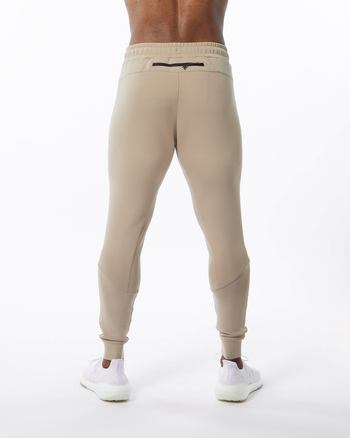 Alphalete Interlock Knit Cuffed Jogger Tan | KYJZQ0359