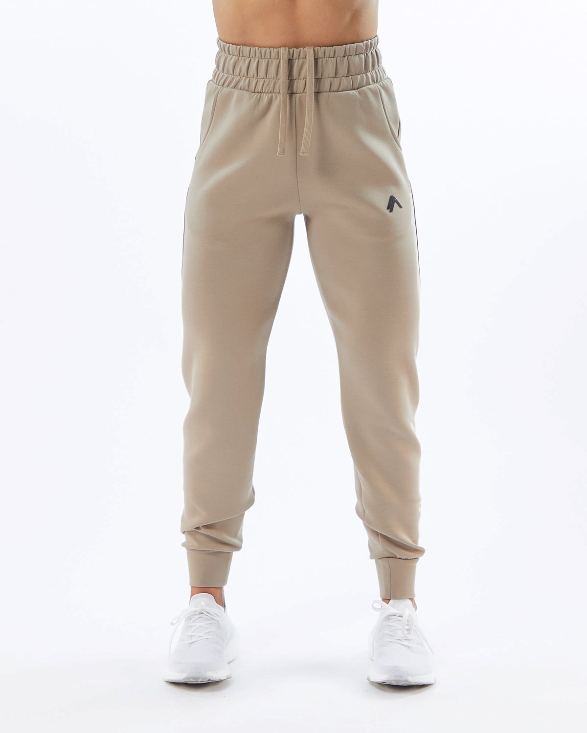 Alphalete Interlock Knit Cuffed Jogger Tan | VWKMZ8932