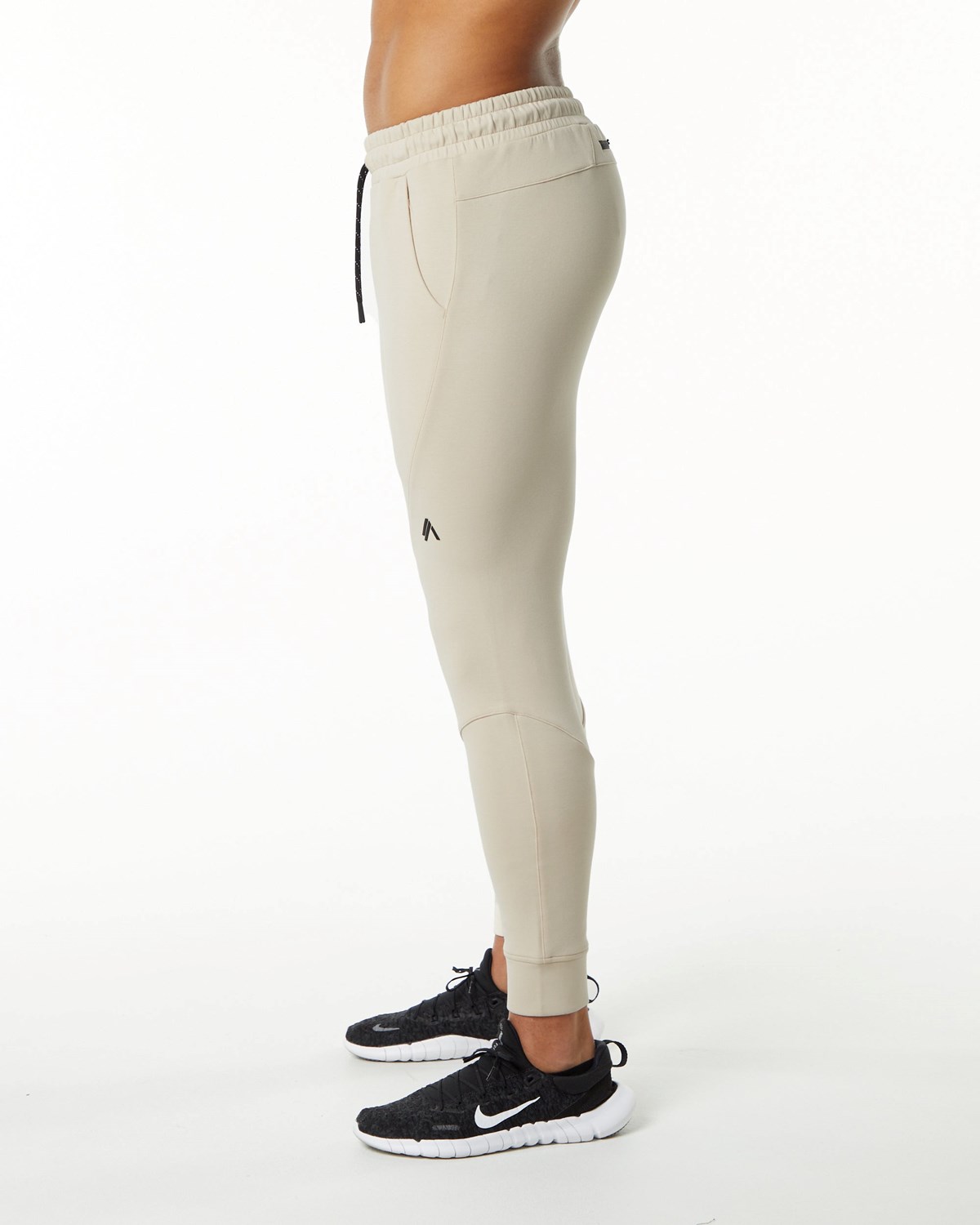 Alphalete Interlock Knit Cuffed Jogger Vanilla | TQJXO4172