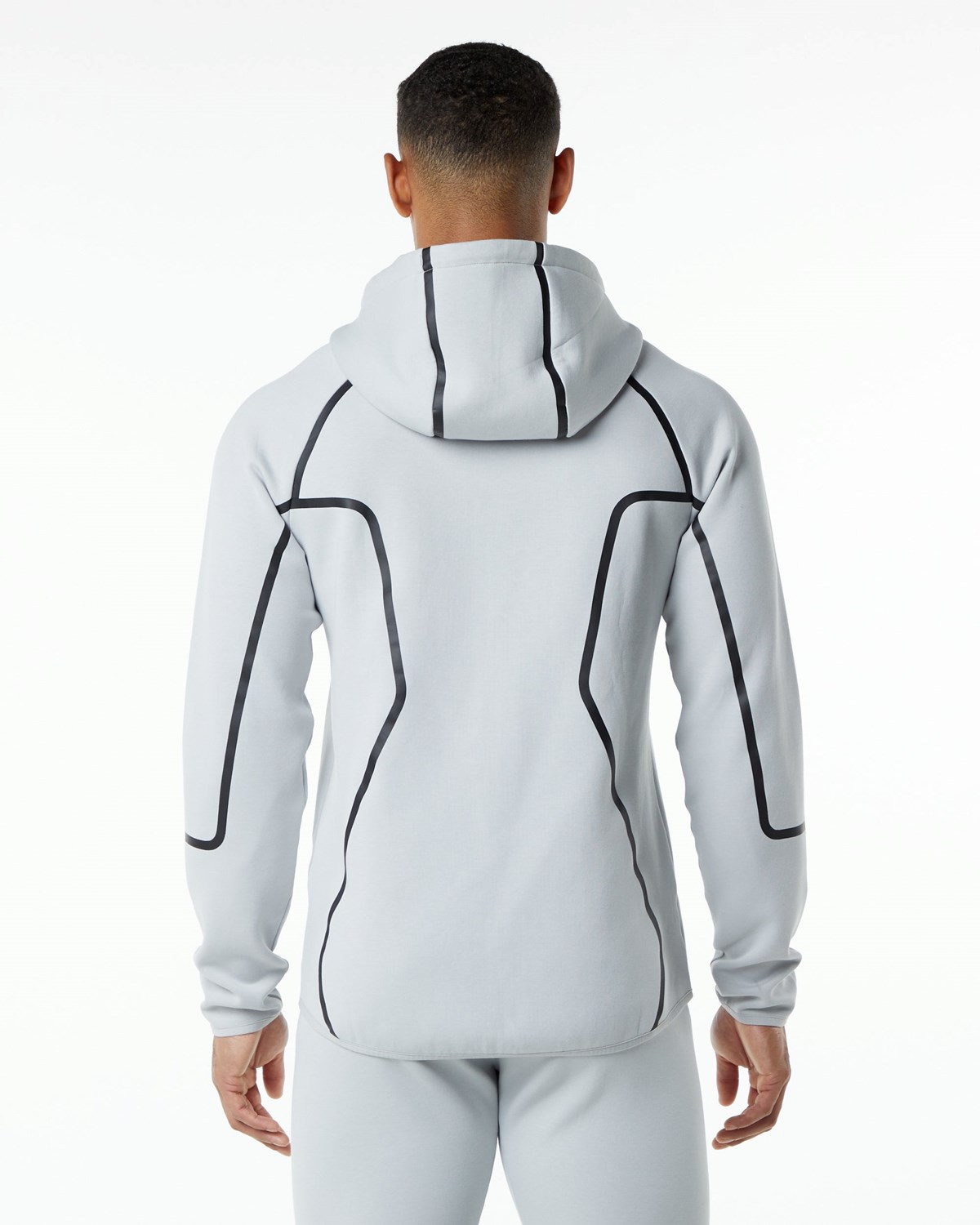 Alphalete Interlock Knit Full-Zip Hoodie Grå | DPFOX2389