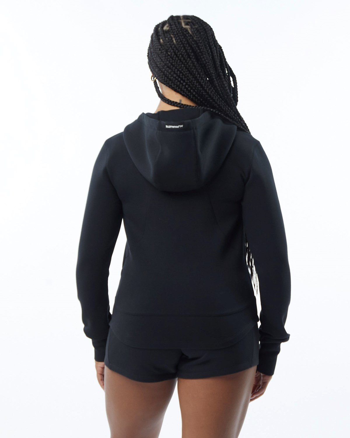 Alphalete Interlock Knit Full-Zip Hoodie Sort | GLUQN8304