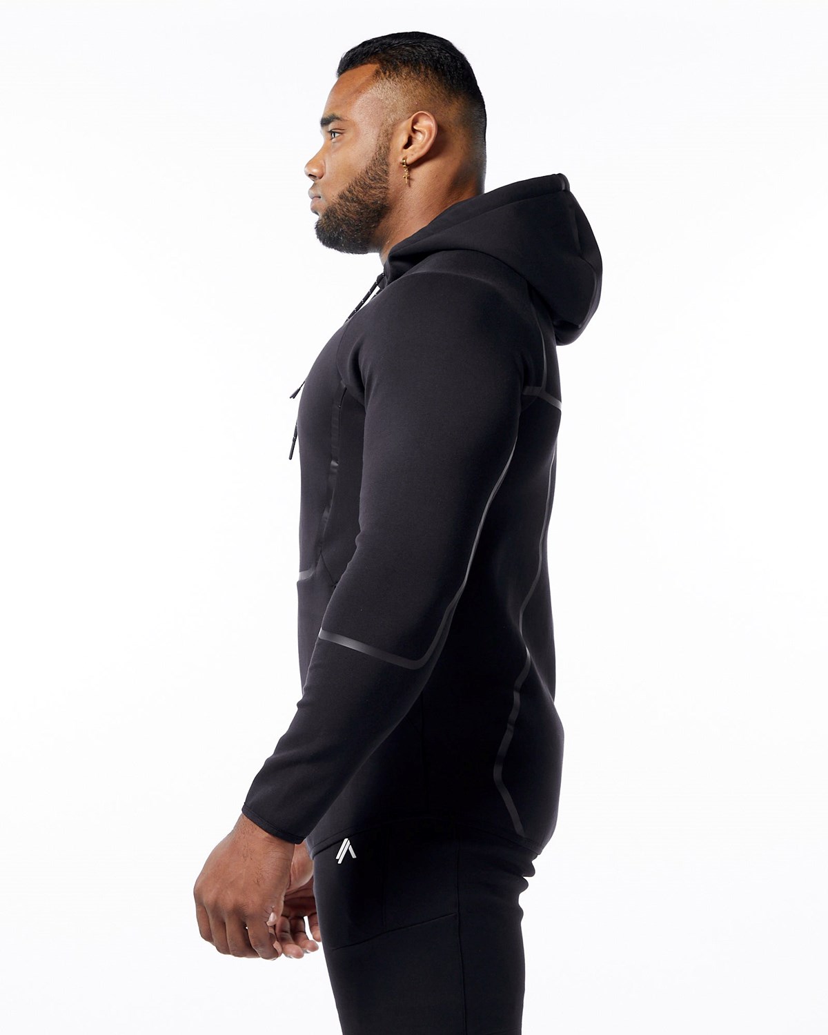 Alphalete Interlock Knit Full-Zip Hoodie Sort | IBWFP2513