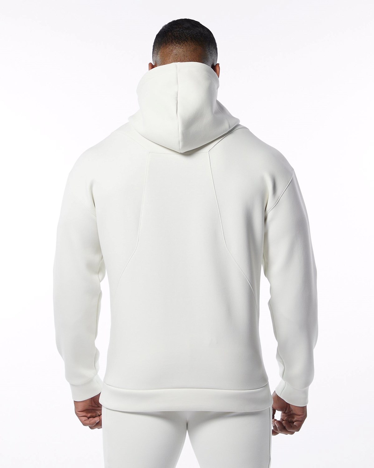 Alphalete Interlock Knit Hoodie Hvide | VELOK5318