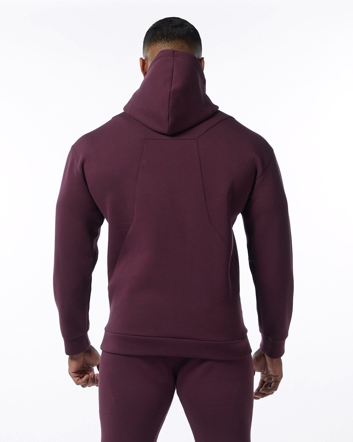 Alphalete Interlock Knit Hoodie Merlot | CSAOJ1054