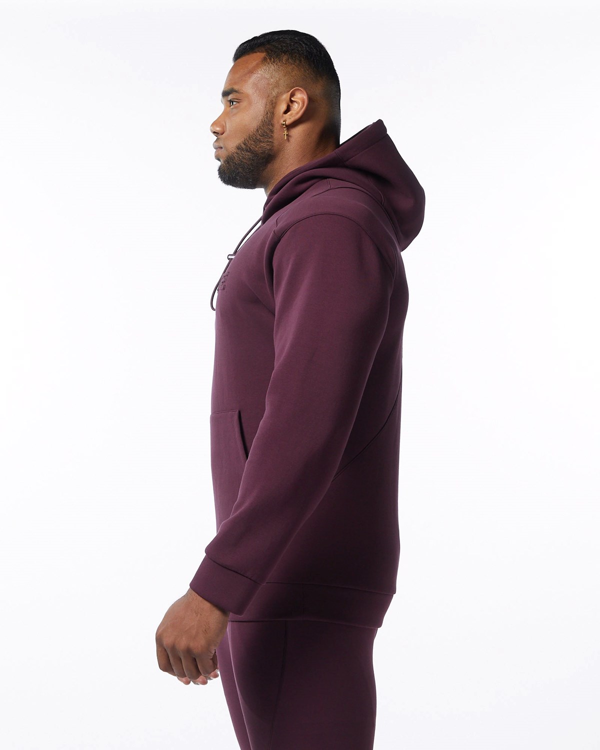 Alphalete Interlock Knit Hoodie Merlot | CSAOJ1054