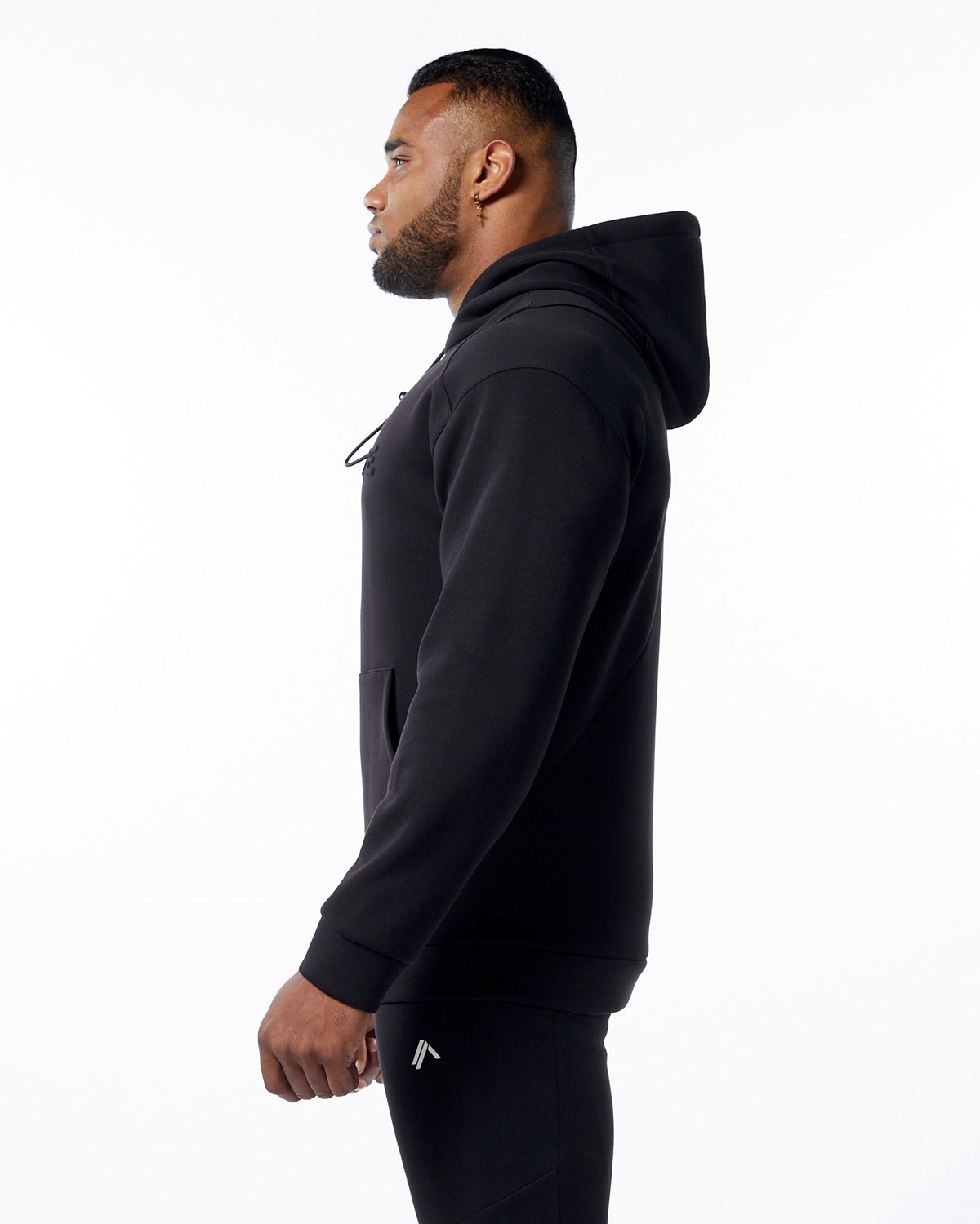 Alphalete Interlock Knit Hoodie Sort | PNVAI3946