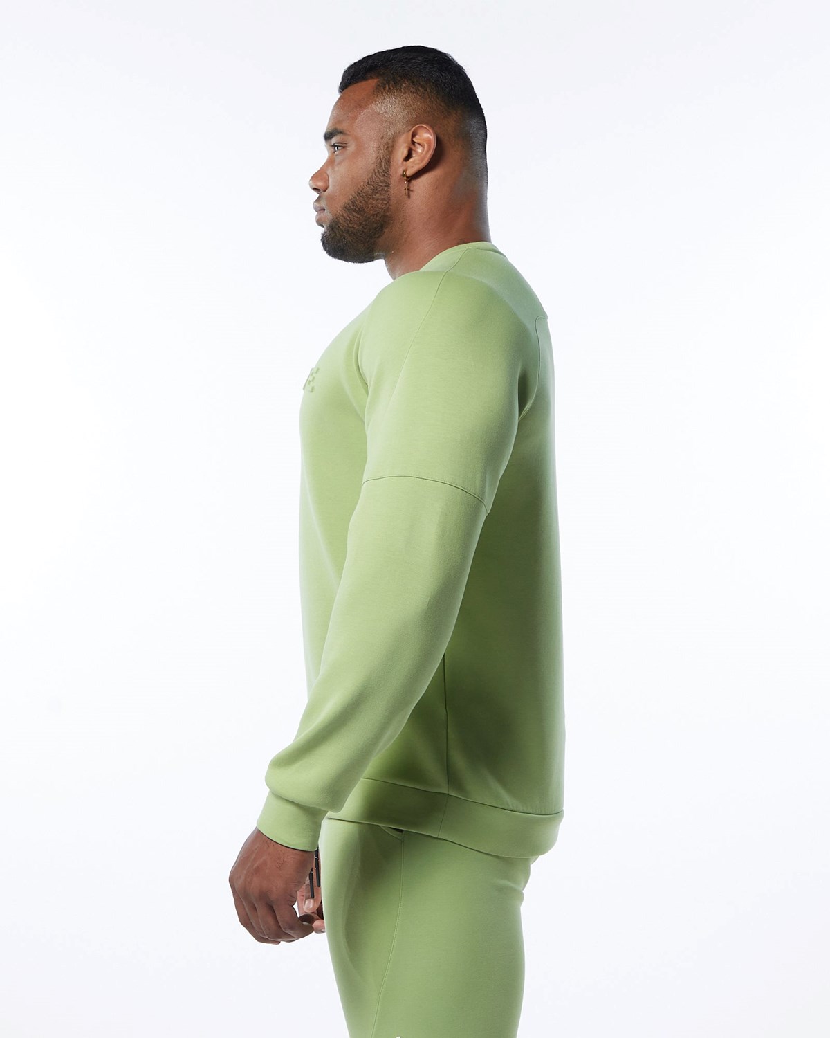 Alphalete Interlock Knit Pullover Lysegrøn | HAYWI2153