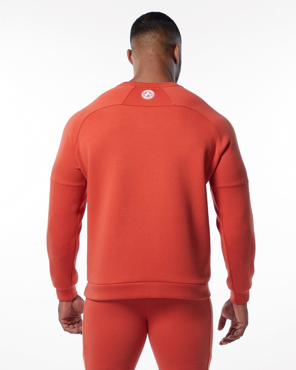 Alphalete Interlock Knit Pullover Orange | CDRWN6047