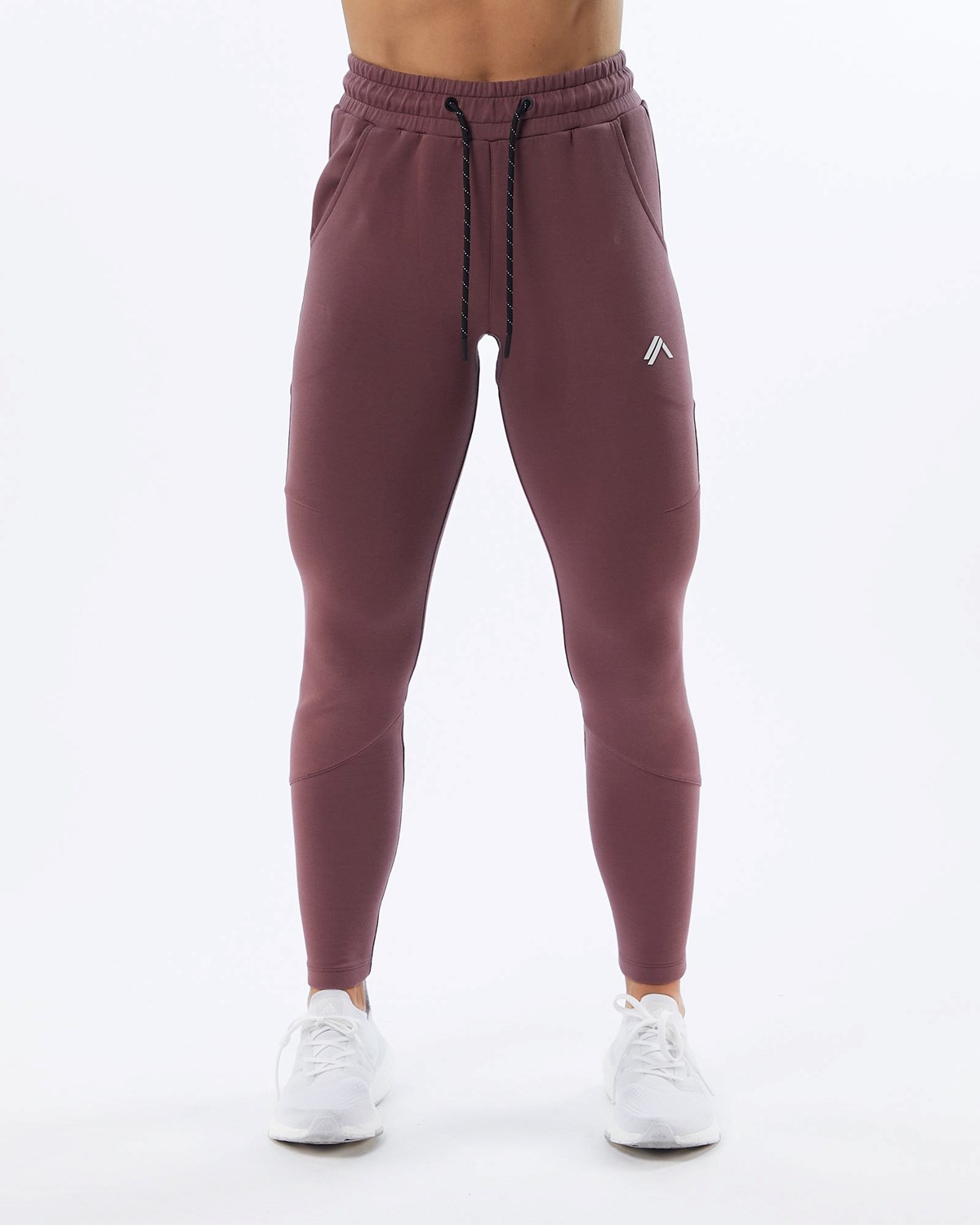 Alphalete Interlock Knit Zip Jogger Mauve | MZXRP8962