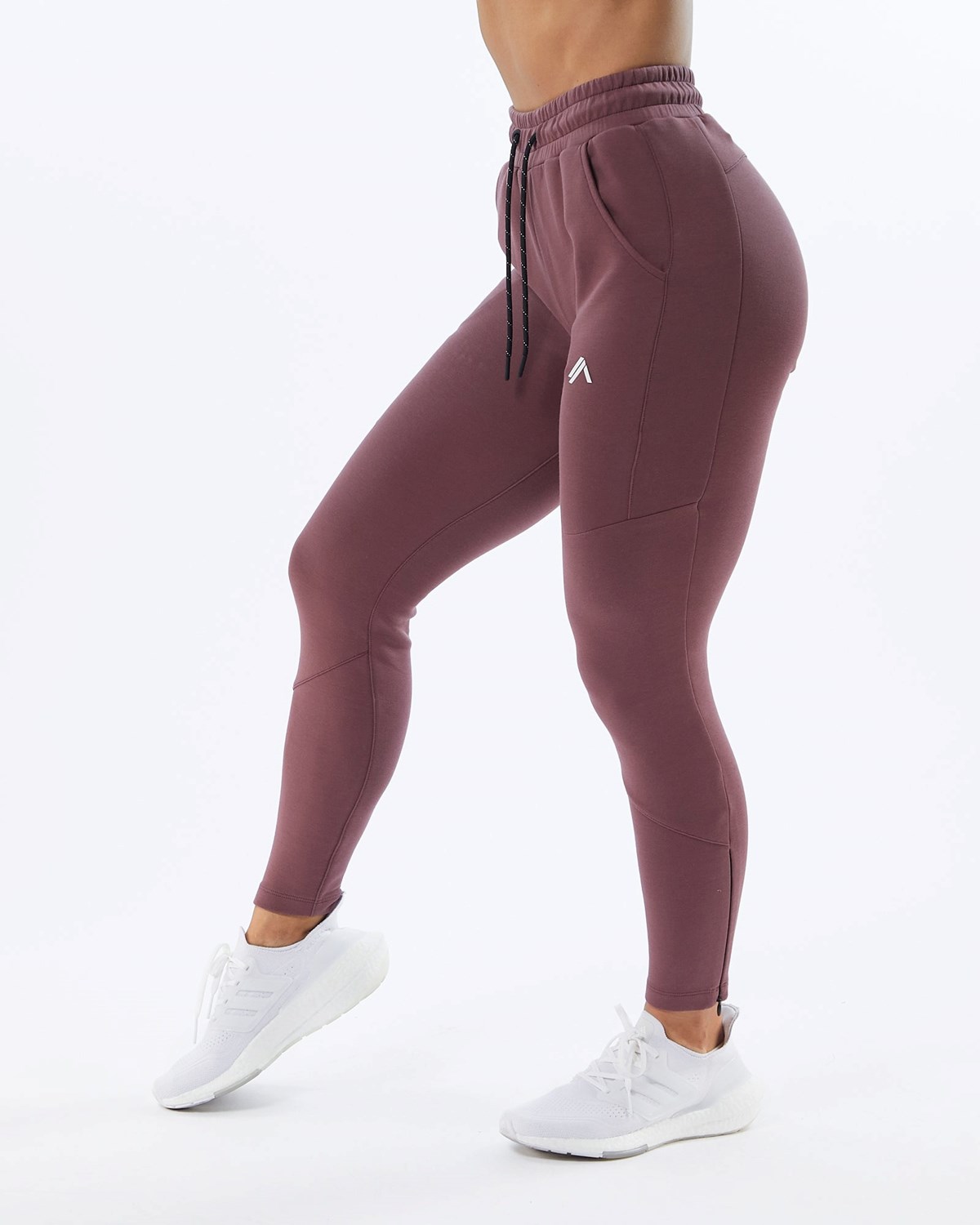 Alphalete Interlock Knit Zip Jogger Mauve | MZXRP8962