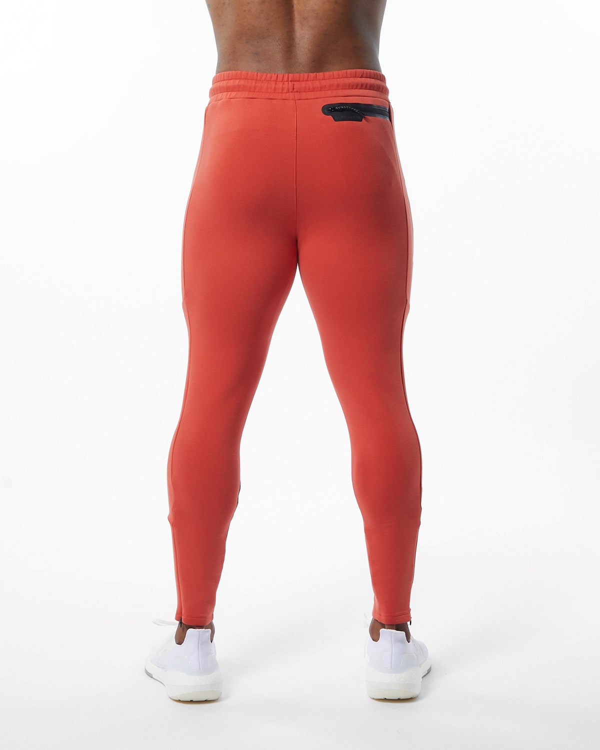 Alphalete Interlock Knit Zip Jogger Orange | AXLCI2015