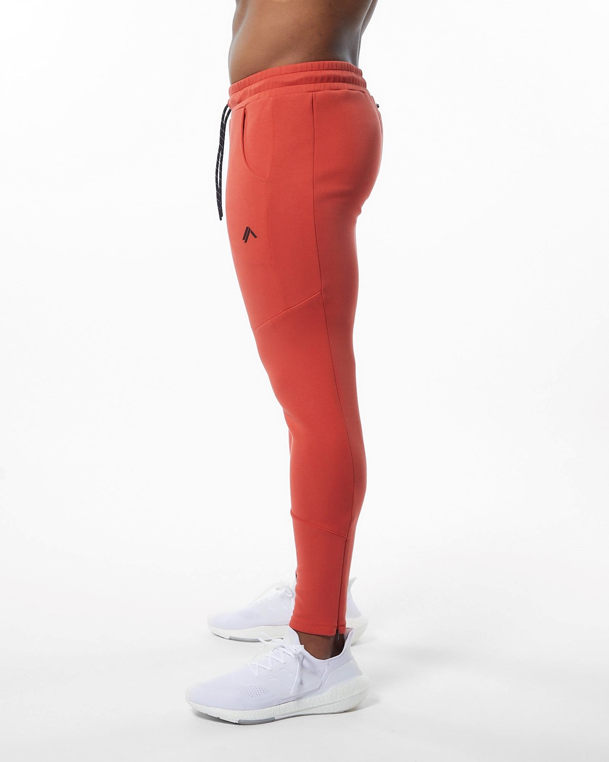 Alphalete Interlock Knit Zip Jogger Orange | AXLCI2015