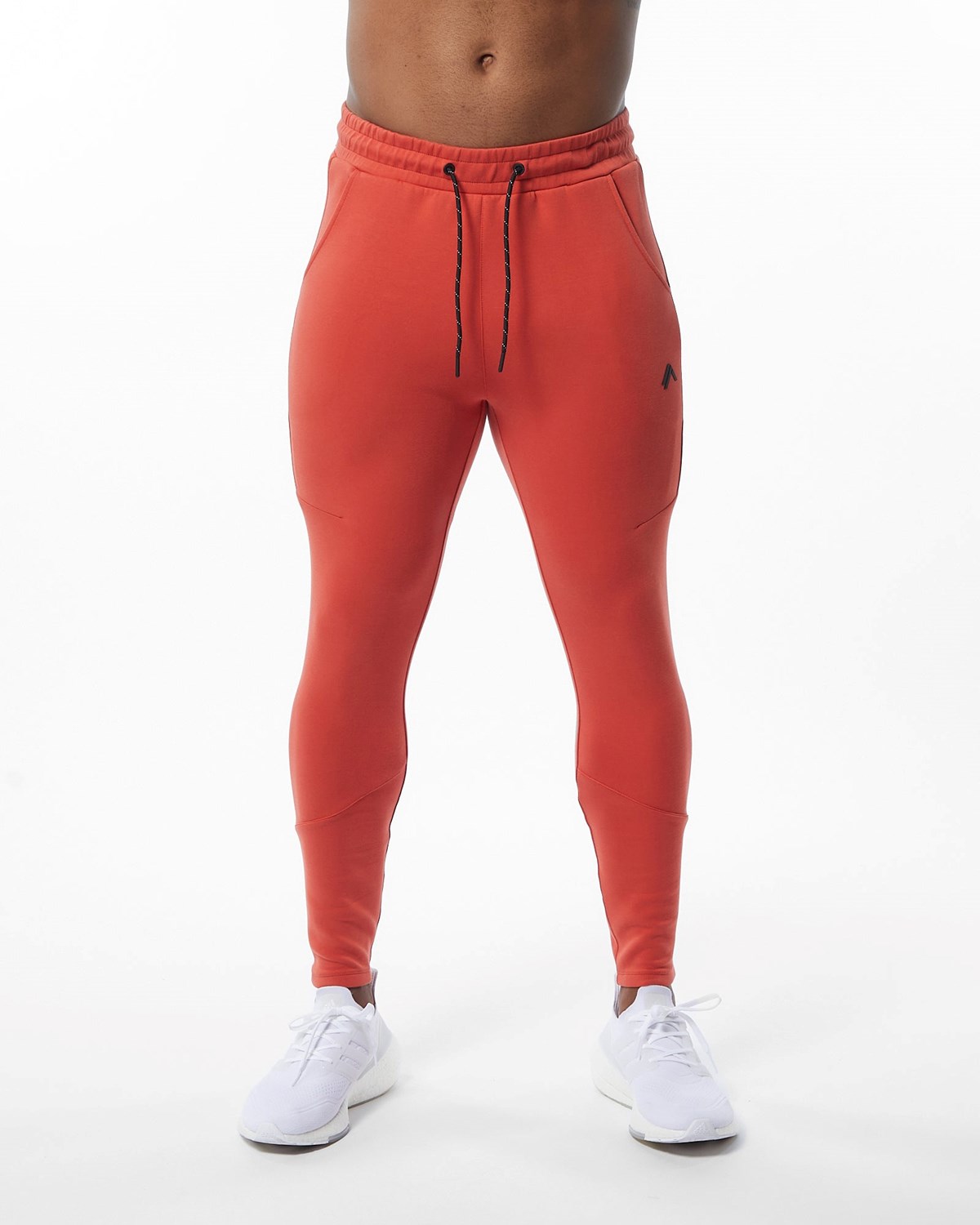 Alphalete Interlock Knit Zip Jogger Orange | AXLCI2015