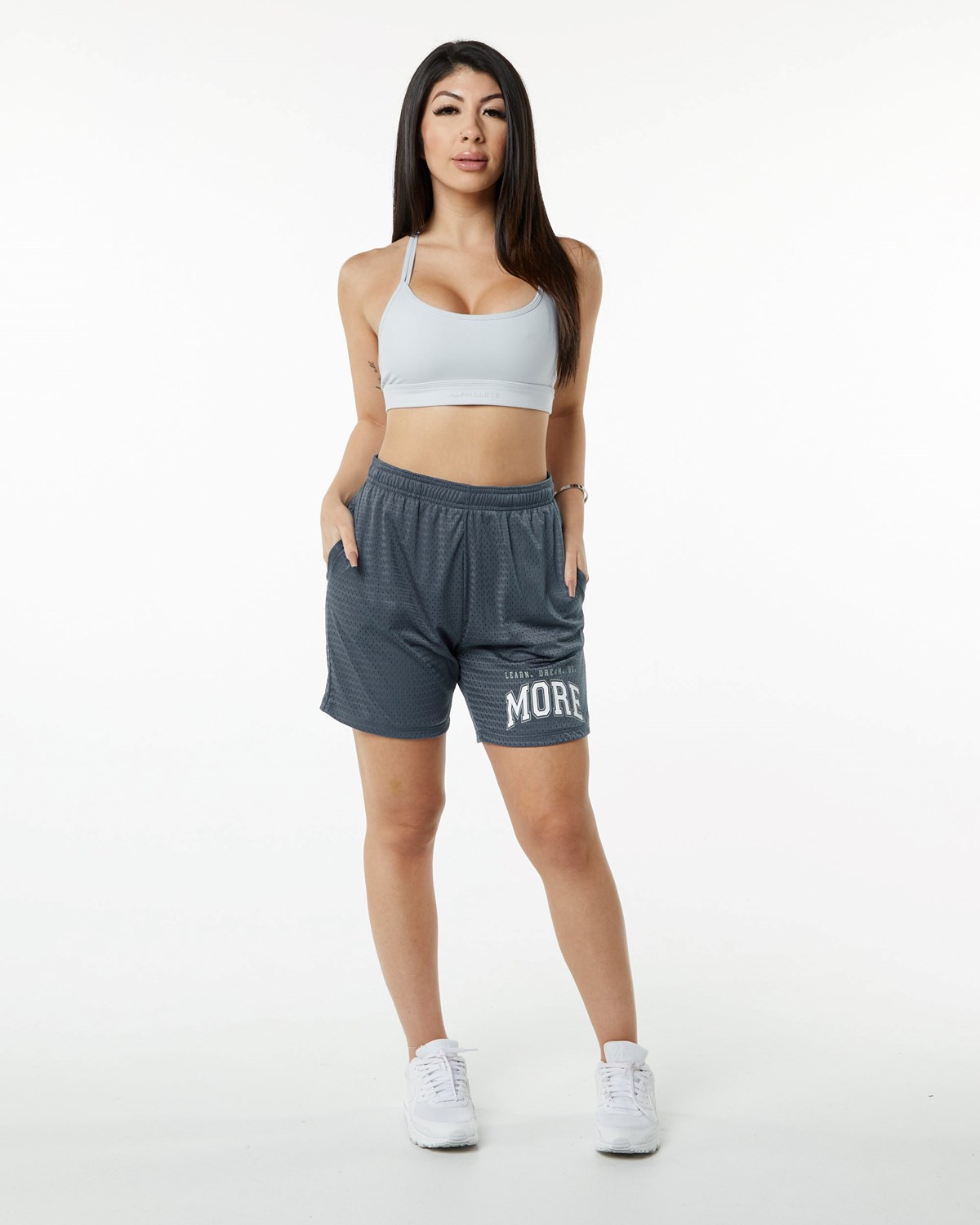 Alphalete Luxury Forede 4-Way Stretch Mesh Kort Blå | IZYMN2780