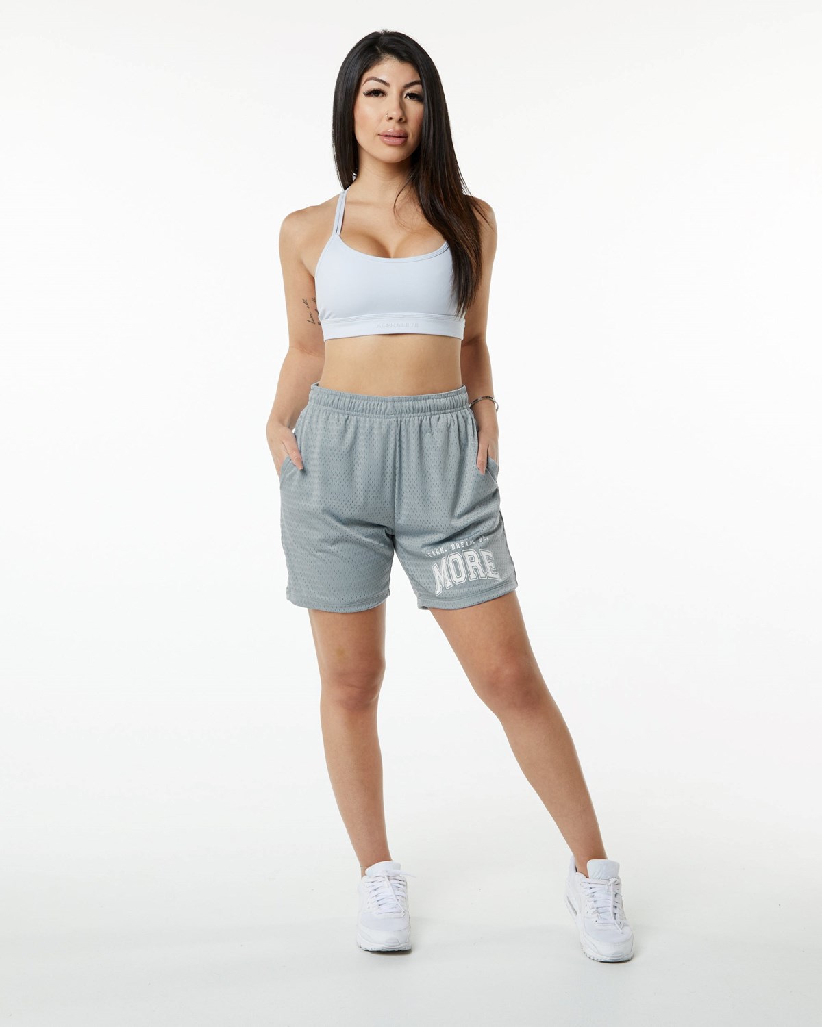 Alphalete Luxury Forede 4-Way Stretch Mesh Kort Blå | PKJNQ3904