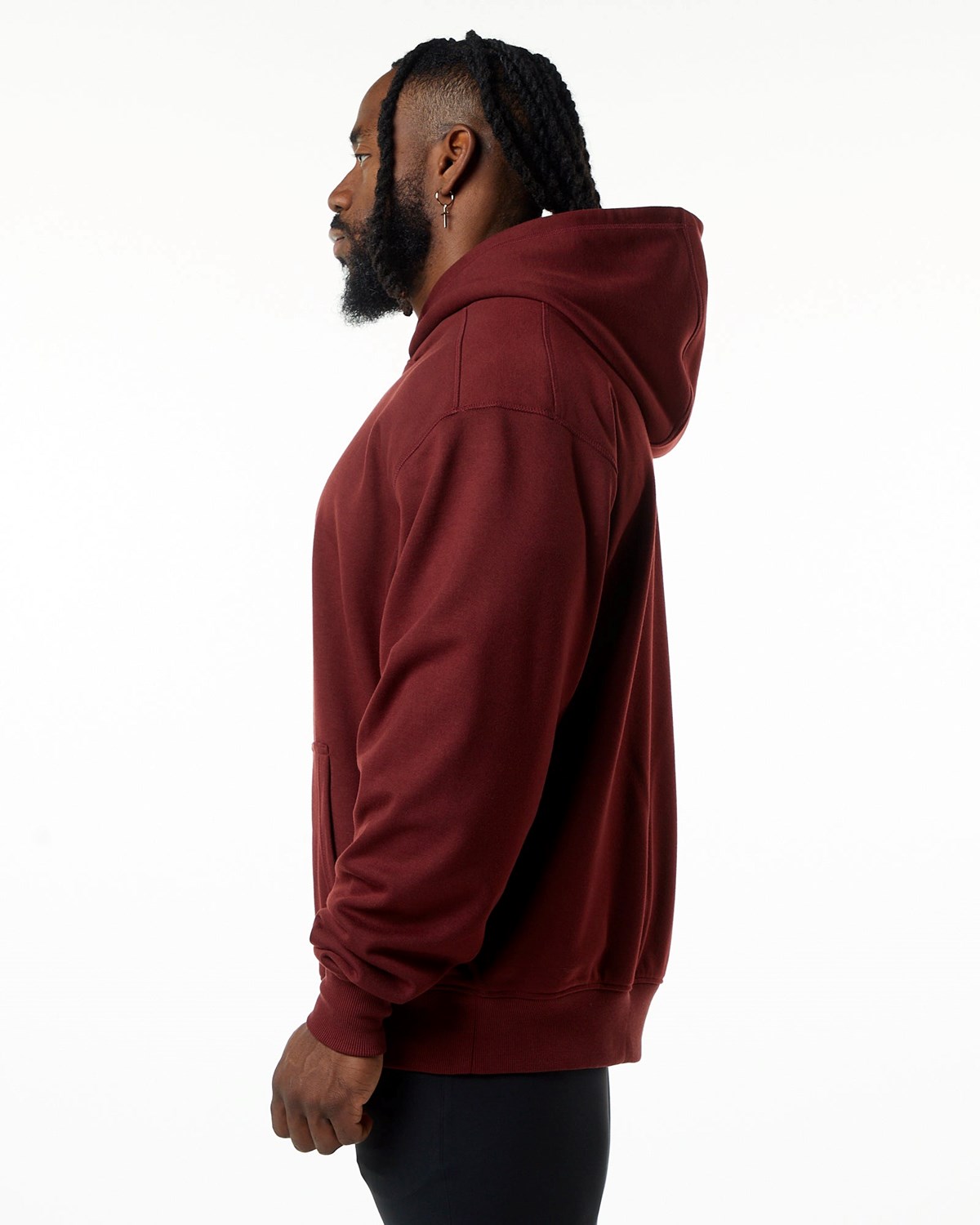 Alphalete Luxury Velvet Forede Hoodie Bordeaux | PTVIL6231