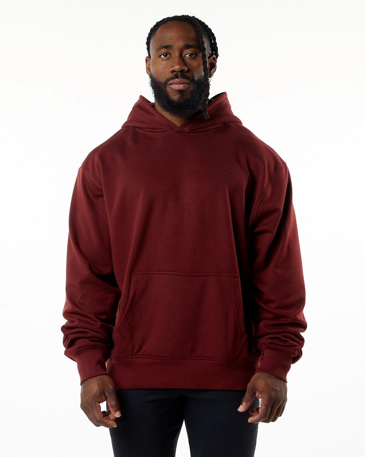 Alphalete Luxury Velvet Forede Hoodie Bordeaux | PTVIL6231