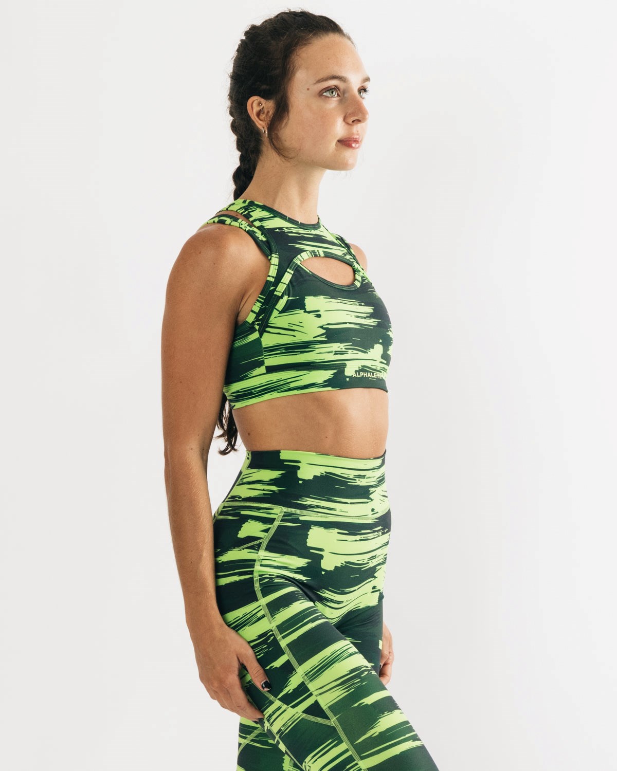 Alphalete Medium Impact Bra Camo | DFRVO0812