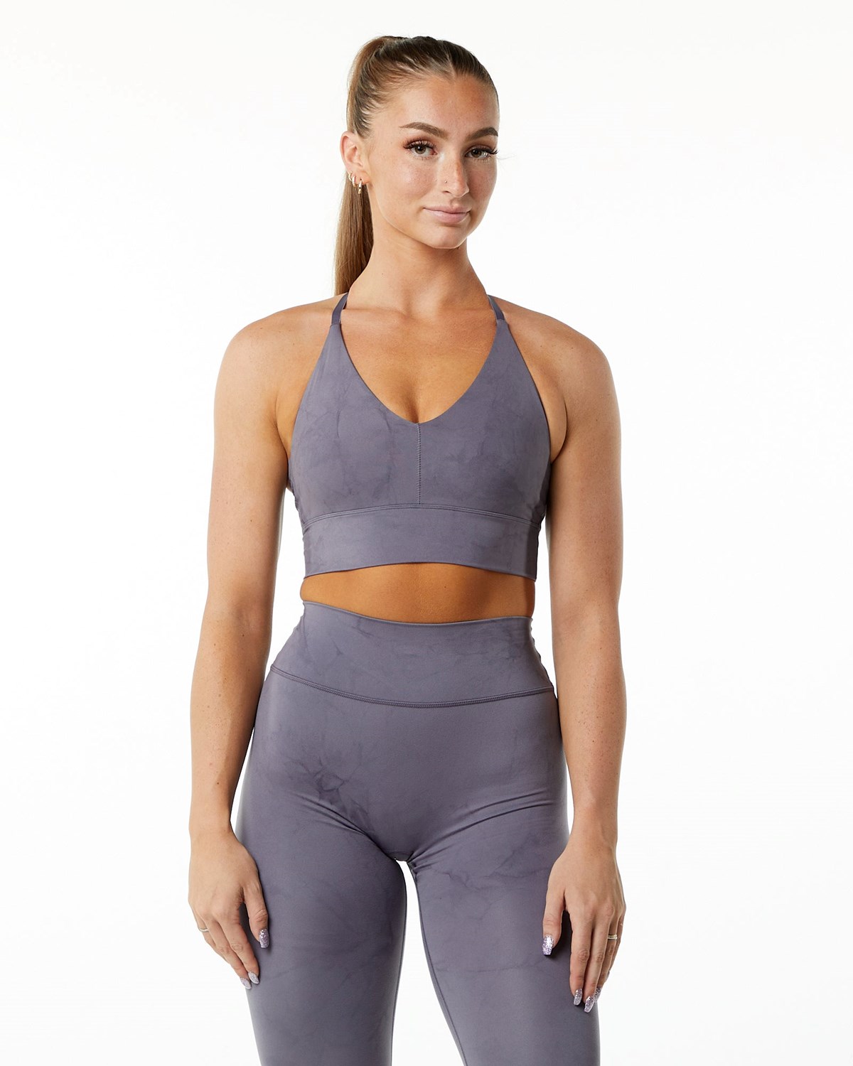 Alphalete Medium-Impact Luxury Sports Bra Misty Lilac | BOXDW8703