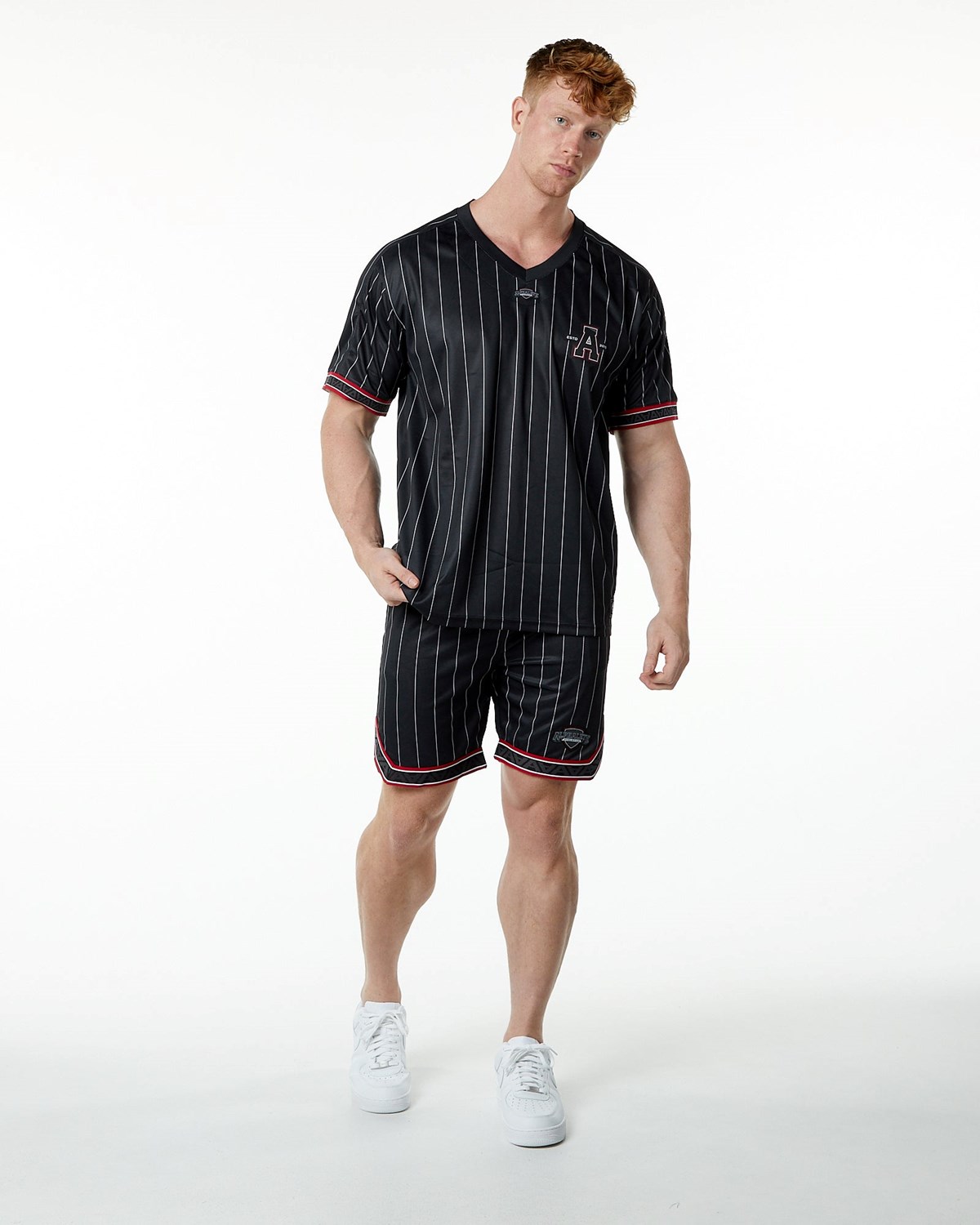 Alphalete Oversized Kort Sleeve Jersey Sort | NEPXJ3750