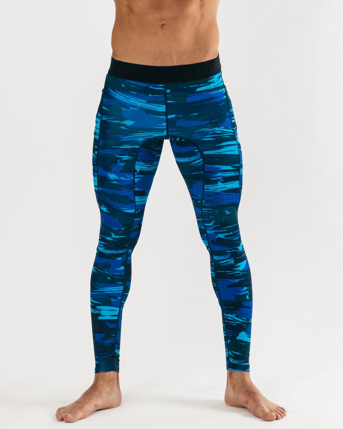 Alphalete Performance High-Compression Trænings Tight Blå Camo | EDPKH2809