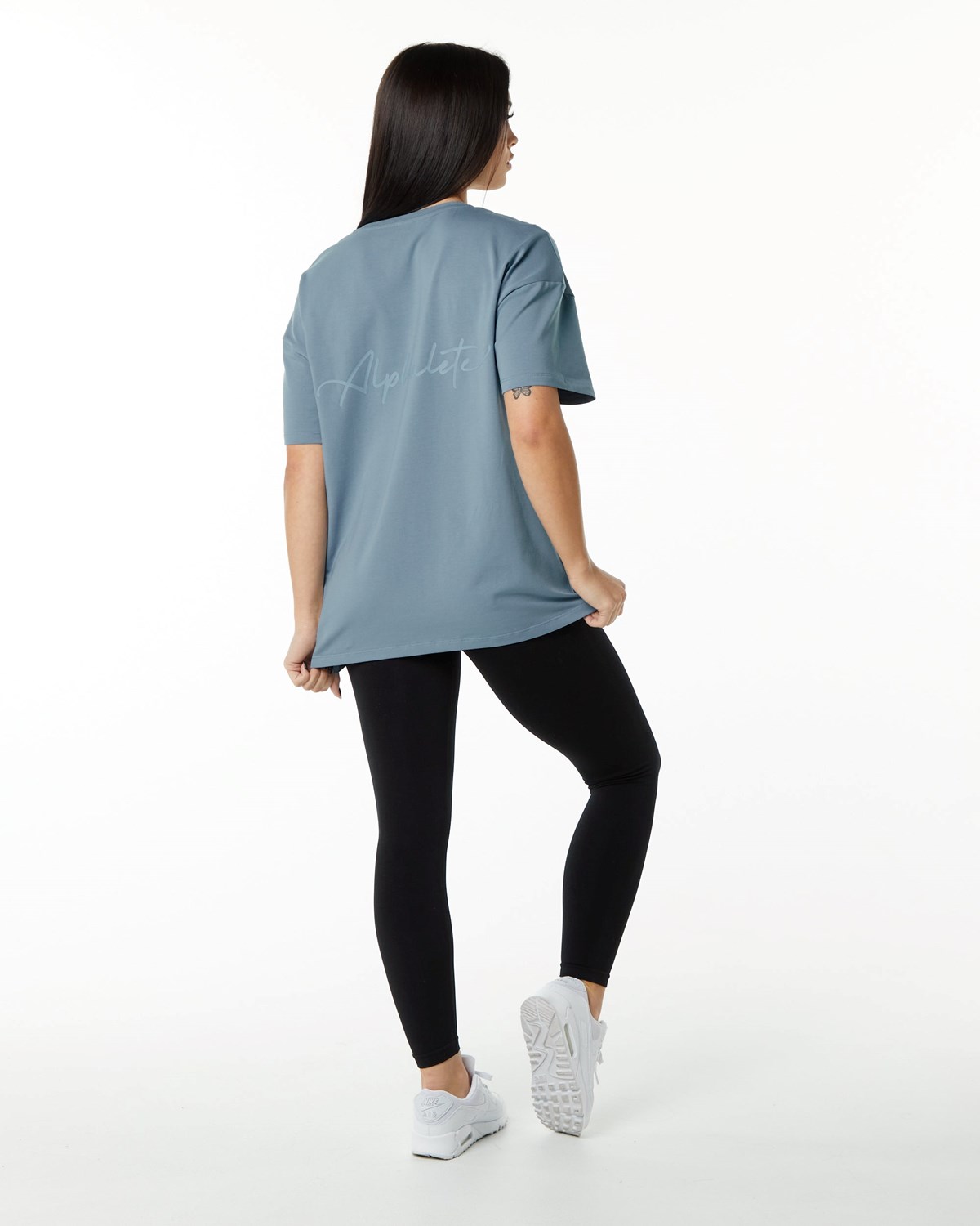 Alphalete Performance Kort Sleeve Blå | CSRJX5164