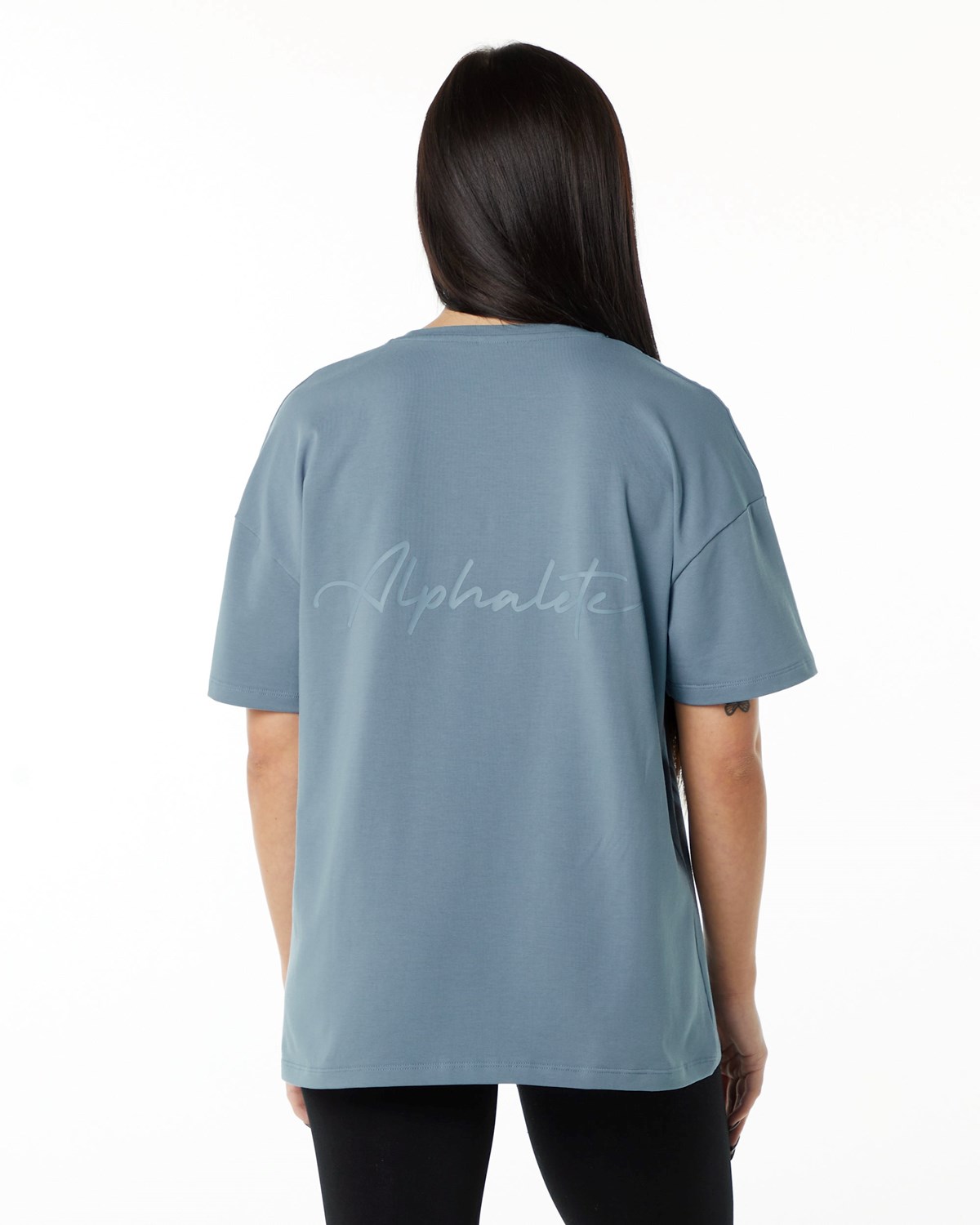 Alphalete Performance Kort Sleeve Blå | CSRJX5164