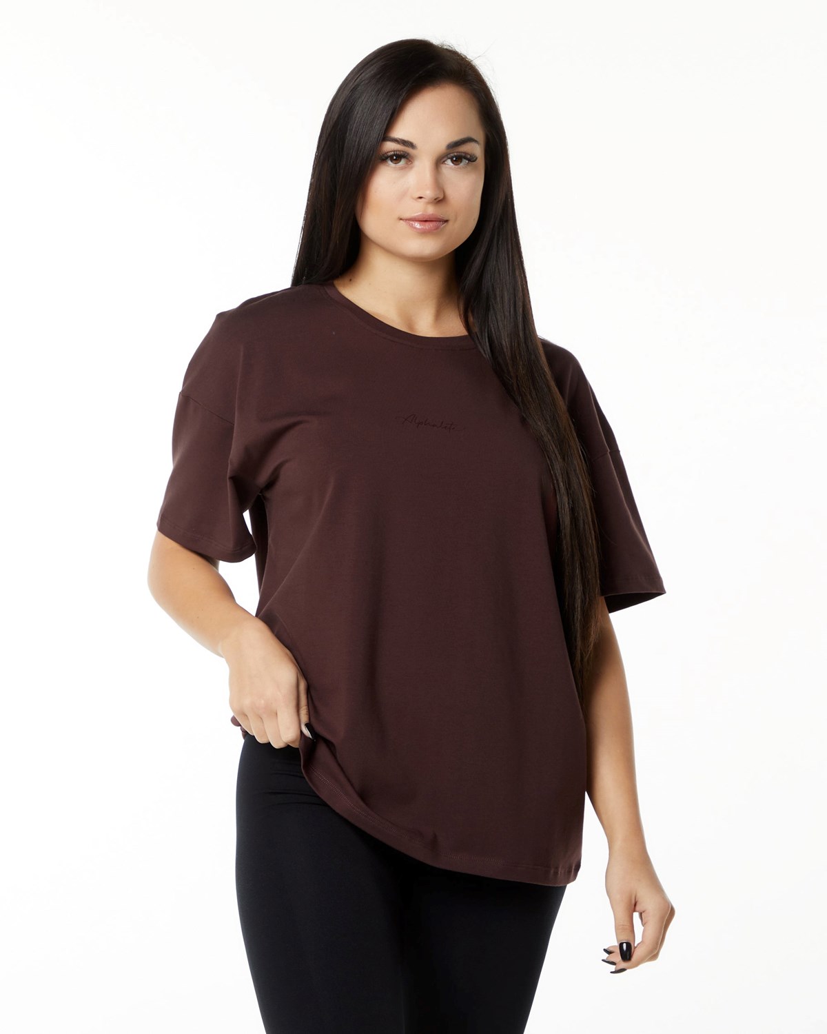 Alphalete Performance Kort Sleeve Bordeaux | XEOJT6015