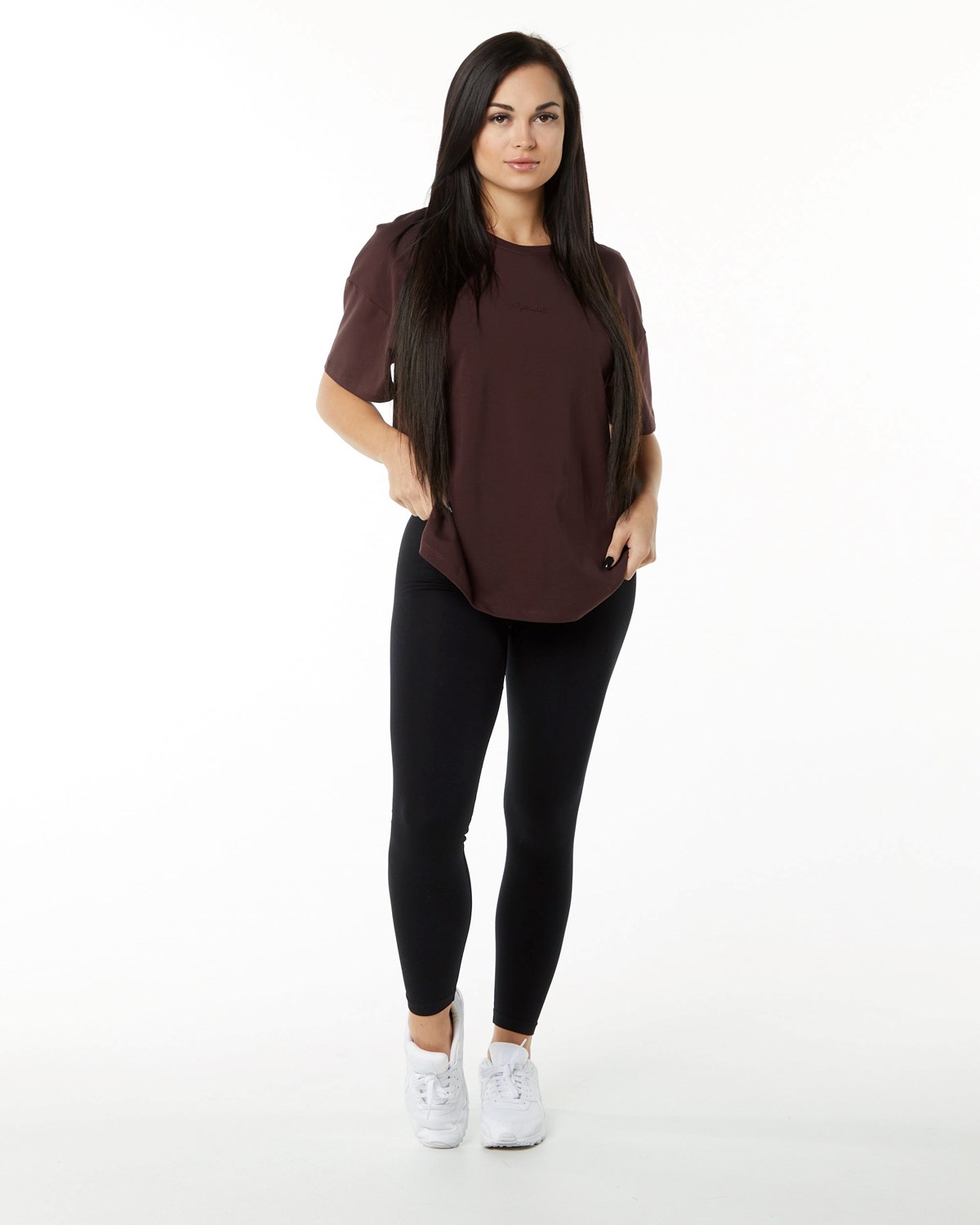 Alphalete Performance Kort Sleeve Bordeaux | XEOJT6015