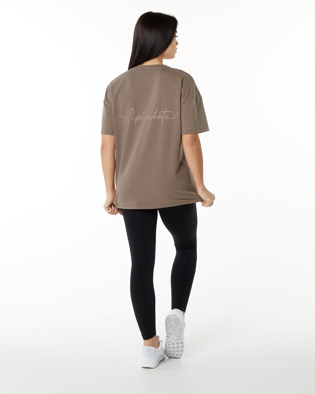 Alphalete Performance Kort Sleeve Mocha | SUDOH7152