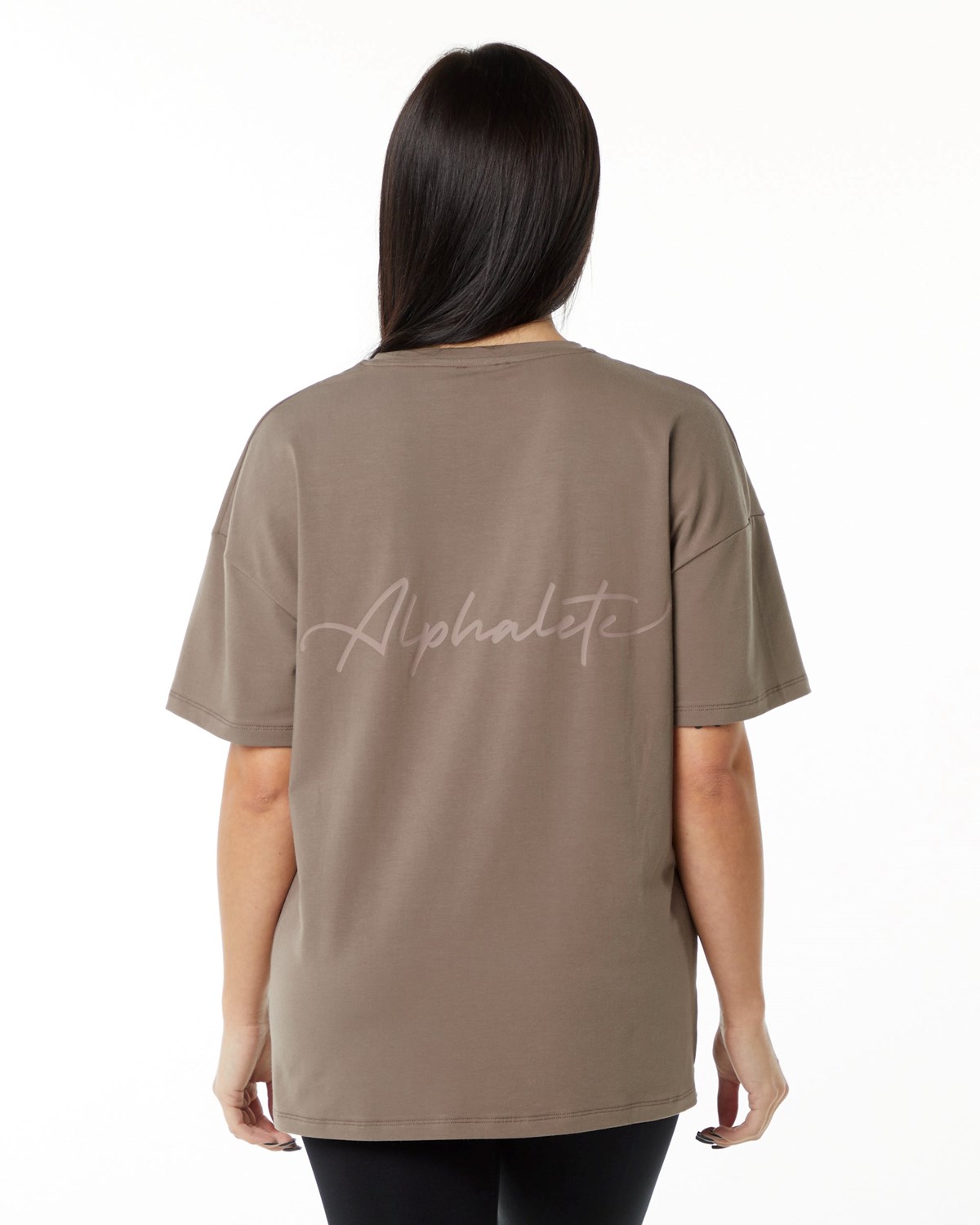 Alphalete Performance Kort Sleeve Mocha | SUDOH7152