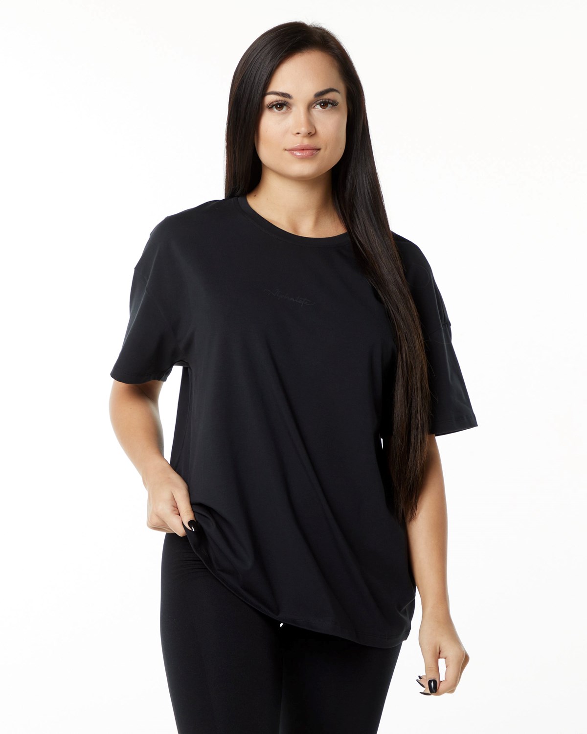 Alphalete Performance Kort Sleeve Sort | SILFY3719