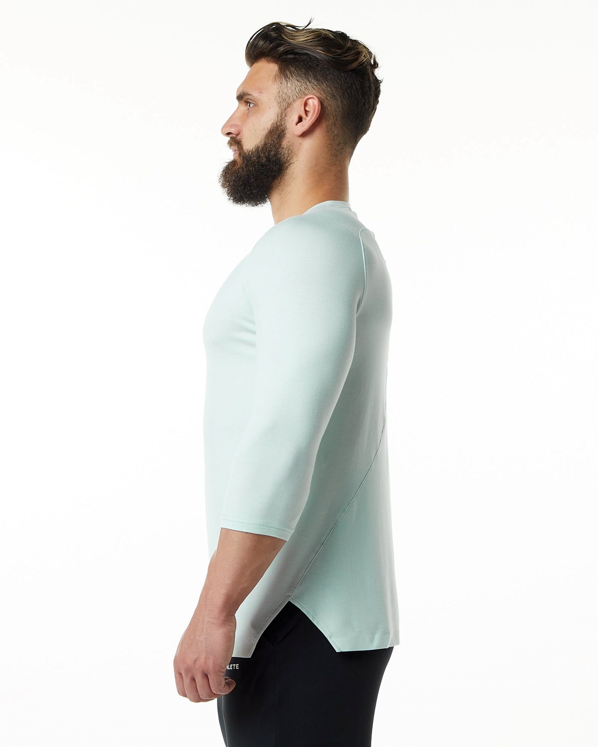 Alphalete Premium 3/4 Sleeve Tee Blå | ZMTCJ0698