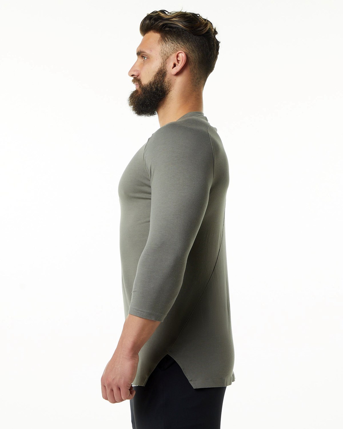 Alphalete Premium 3/4 Sleeve Tee Grå | NKHIG1469