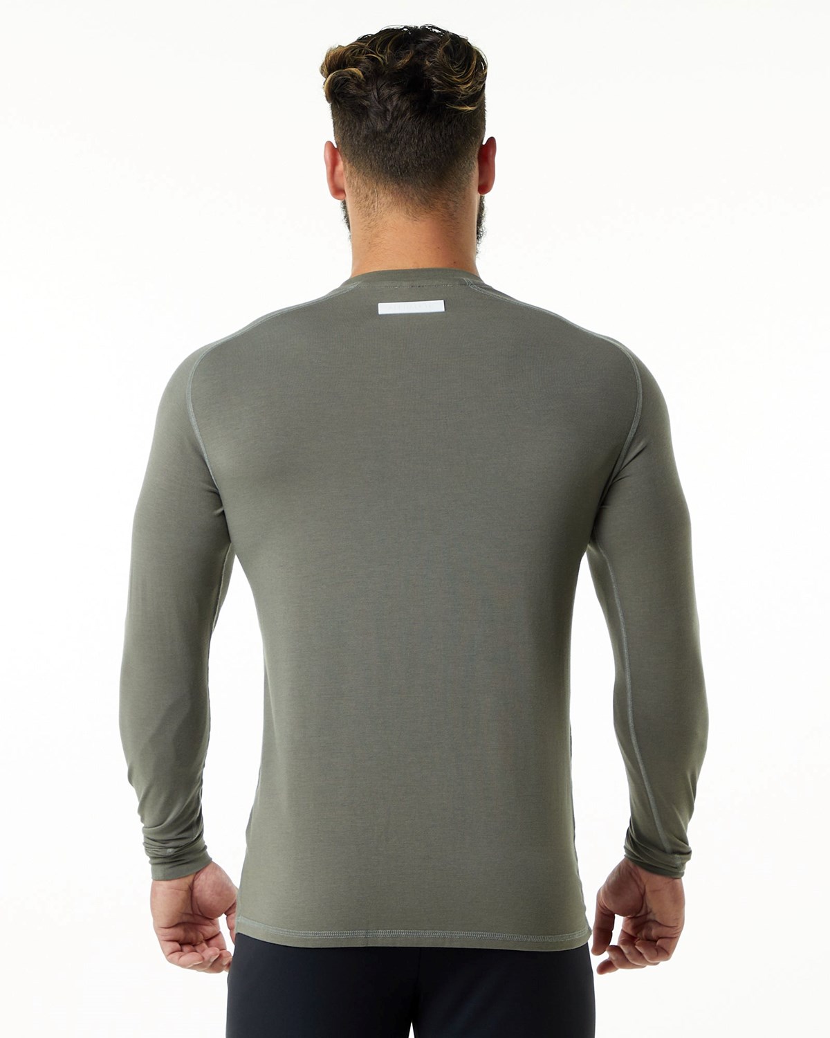 Alphalete Premium Epaulette Long Sleeve Tee Grå | ALHWU8756