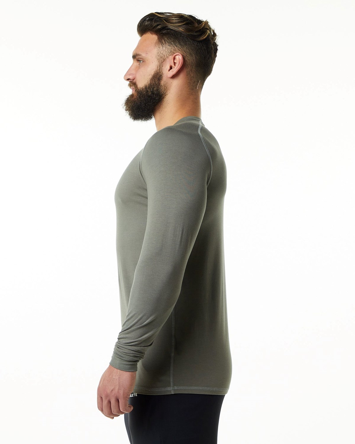 Alphalete Premium Epaulette Long Sleeve Tee Grå | ALHWU8756