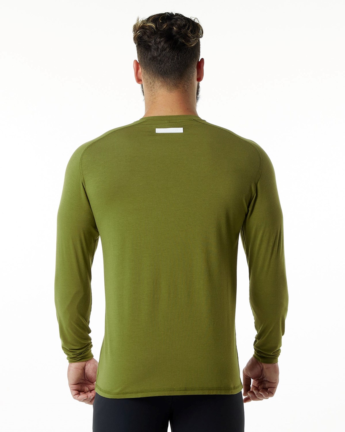 Alphalete Premium Epaulette Long Sleeve Tee Grøn | UIZFB1872