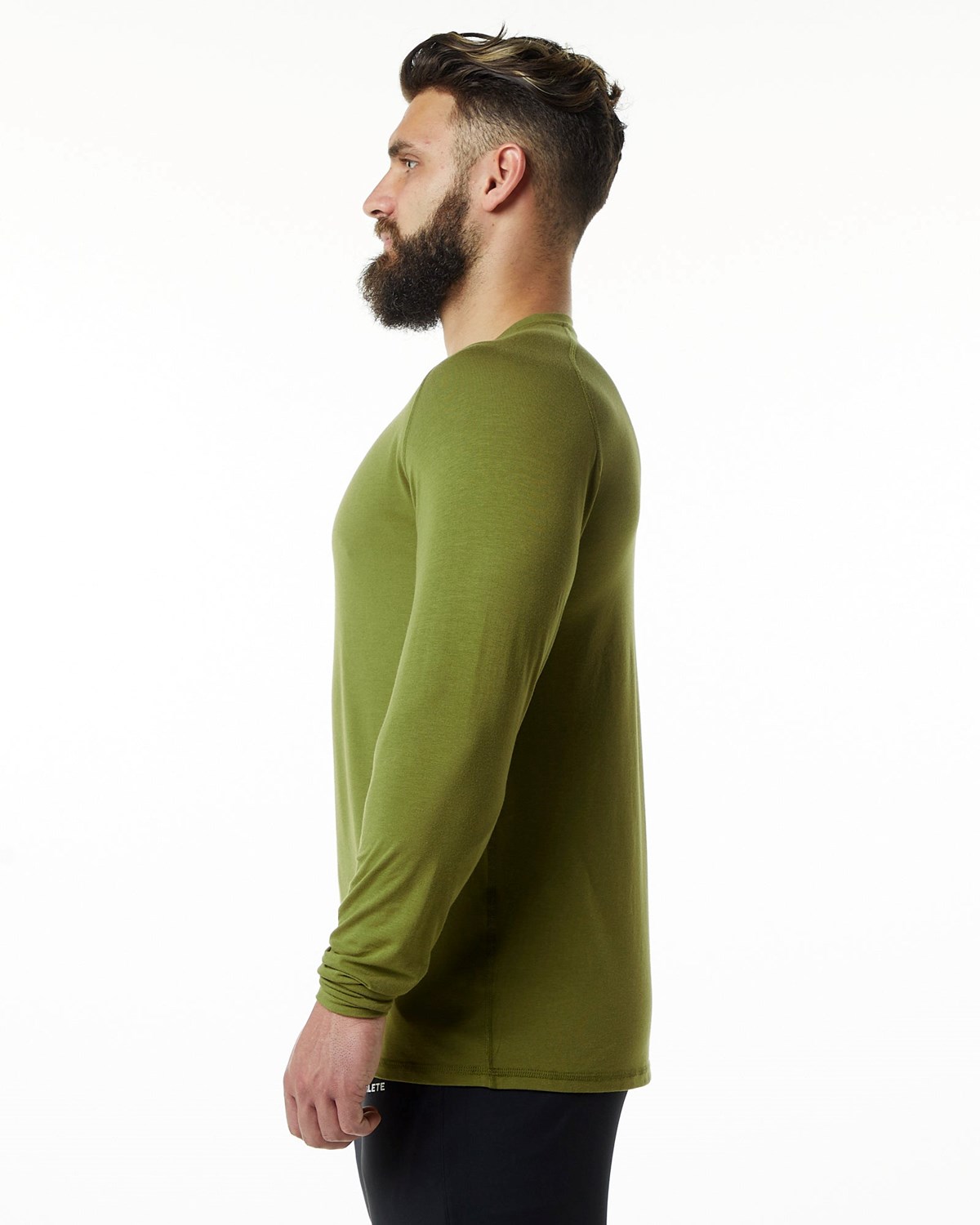 Alphalete Premium Epaulette Long Sleeve Tee Grøn | UIZFB1872