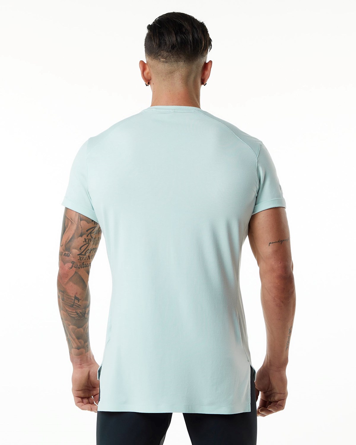 Alphalete Premium Kort Sleeve Pocket Tee Blå | MTDKY1376