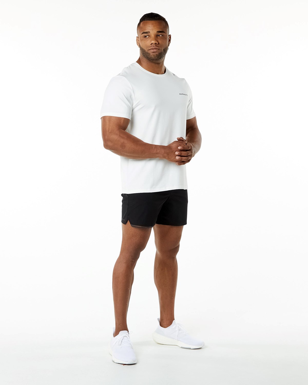 Alphalete Relaxed Fit Tee Hvide | NQUKI7604