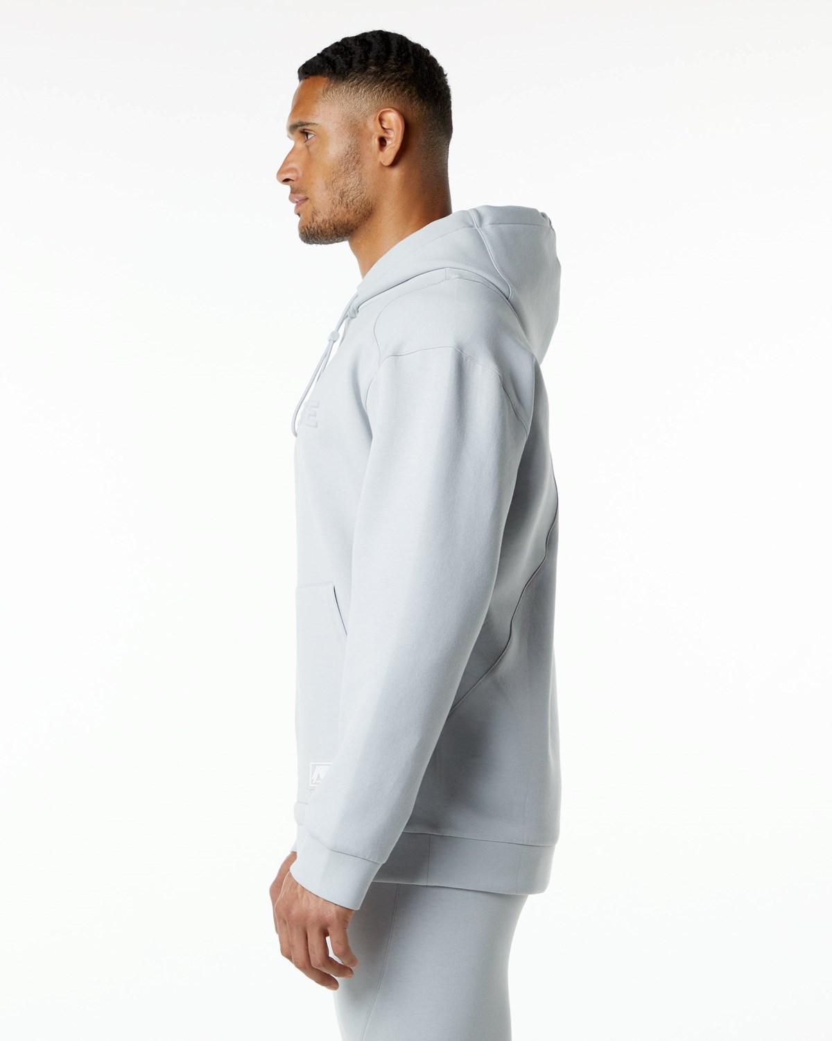 Alphalete Relaxed Interlock Knit Hoodie Grå | DKRZG0138