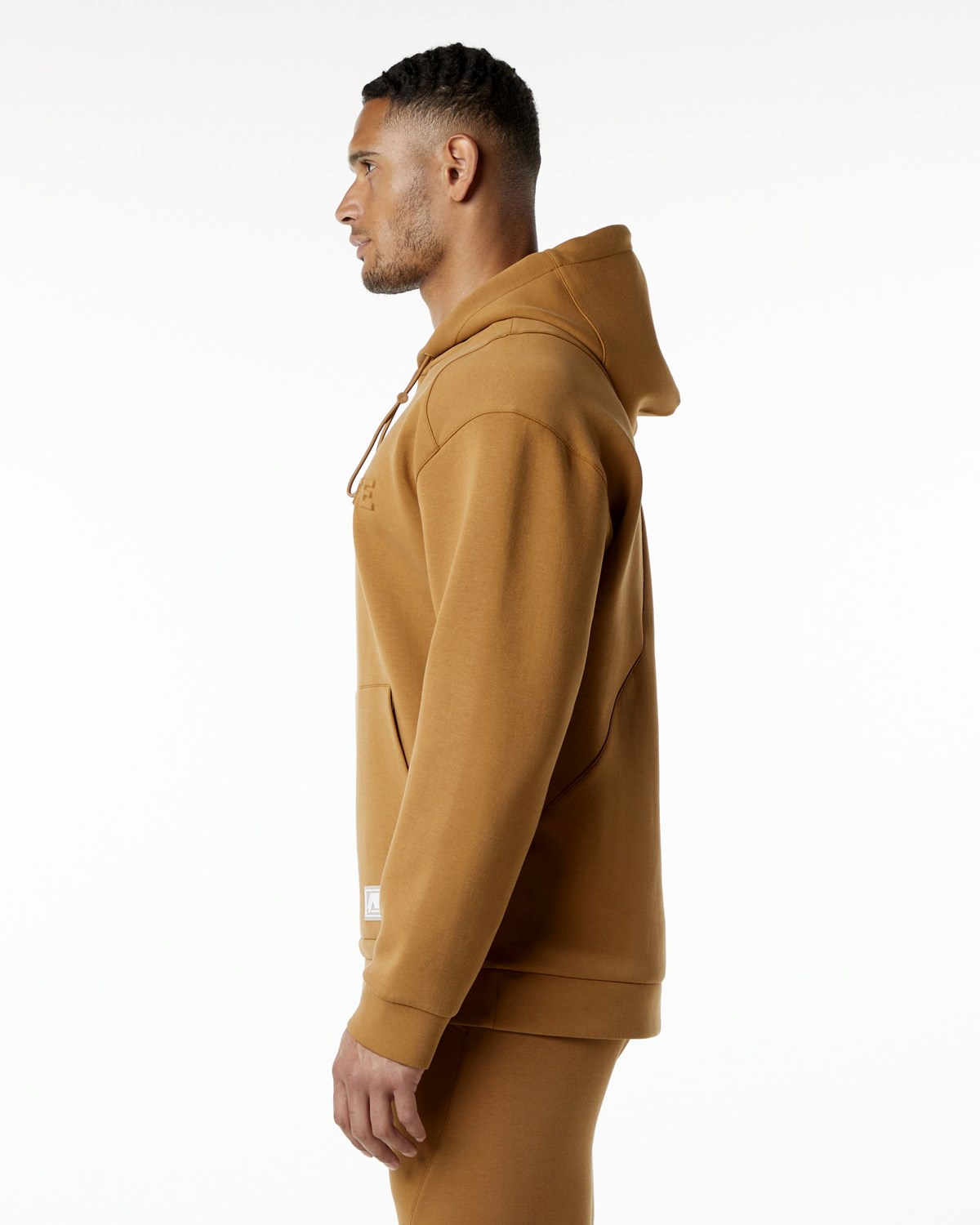 Alphalete Relaxed Interlock Knit Hoodie Almond | ETQWK8506