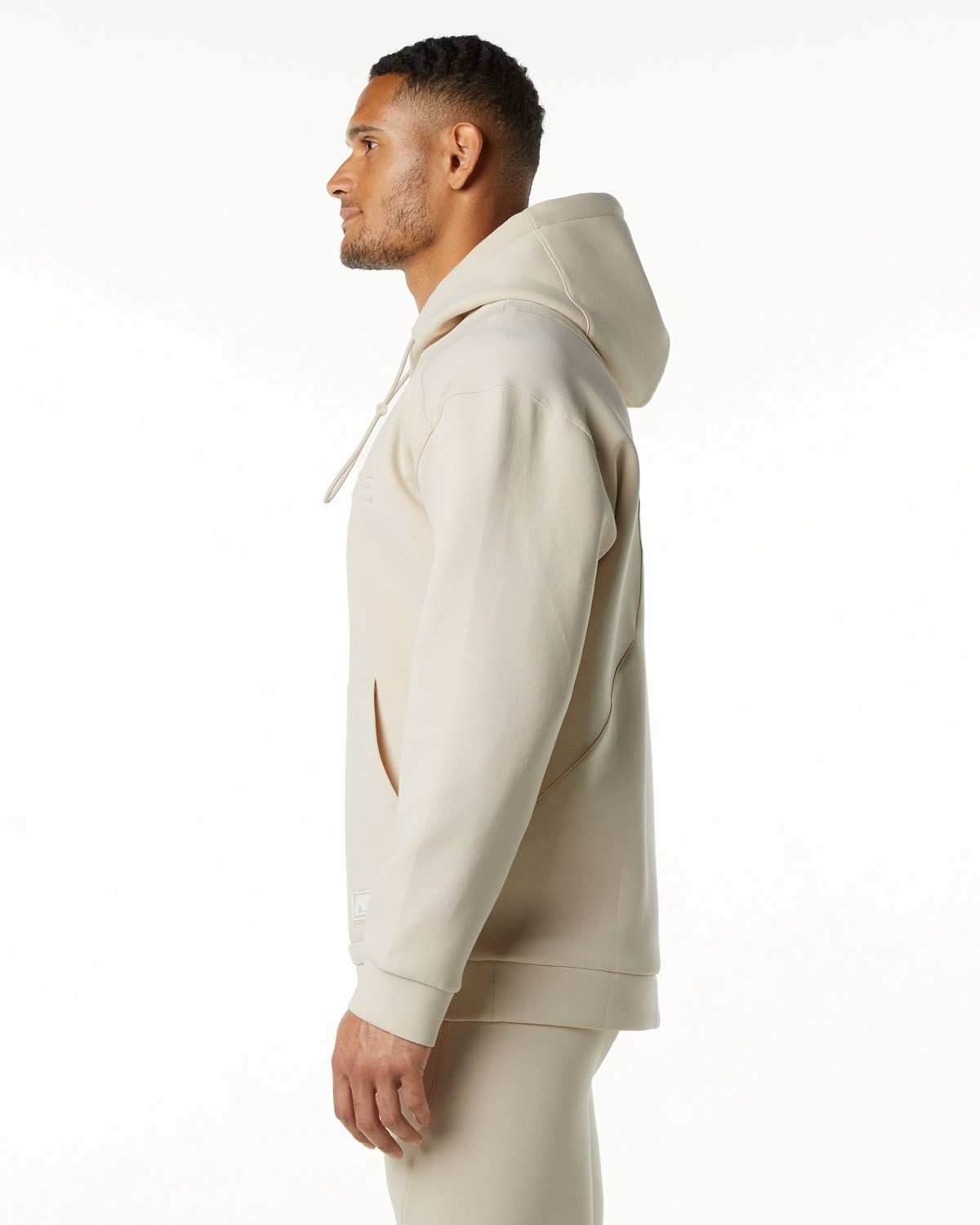 Alphalete Relaxed Interlock Knit Hoodie Vanilla | JRCEB7150