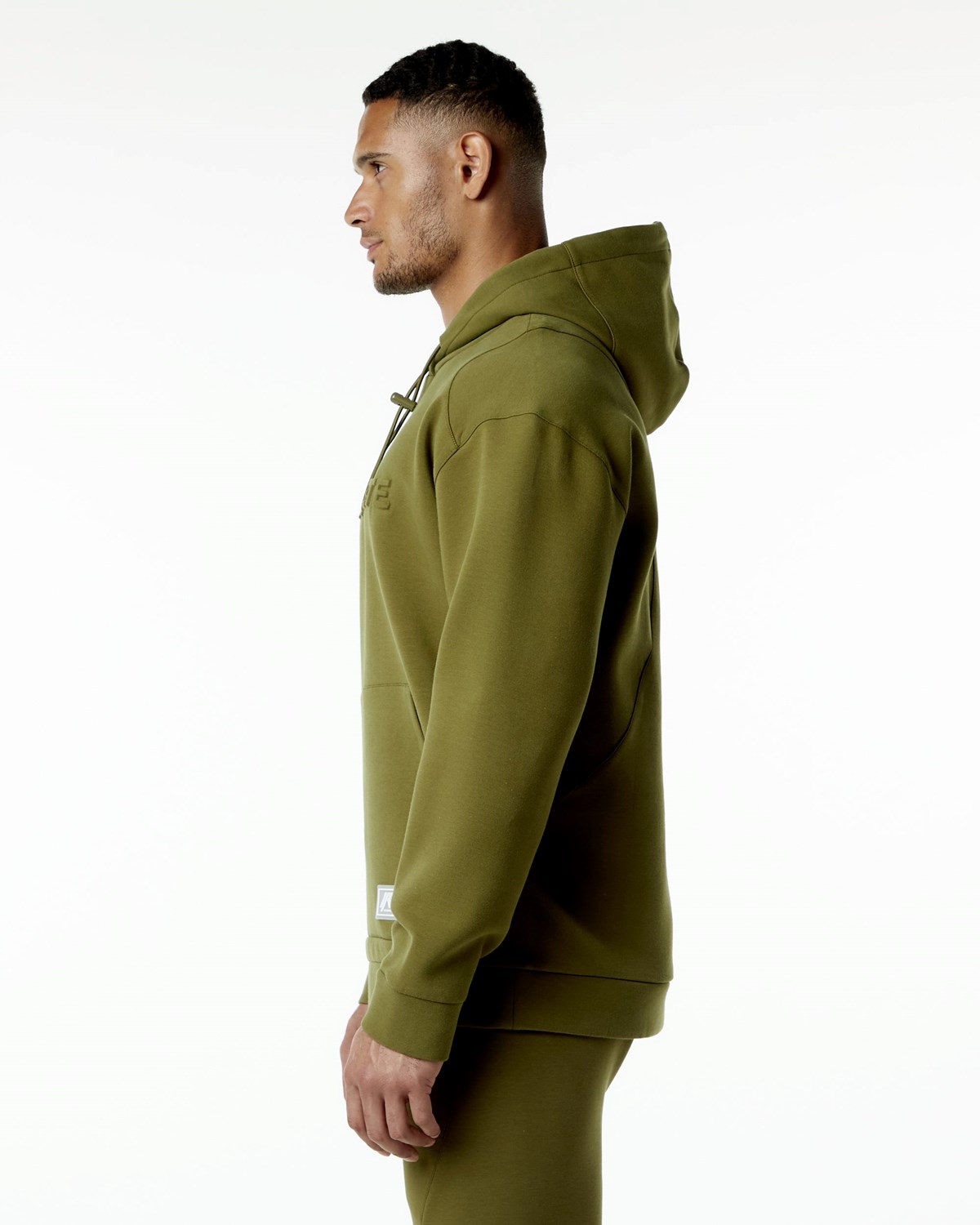 Alphalete Relaxed Interlock Knit Hoodie Moss | OFRYZ2564