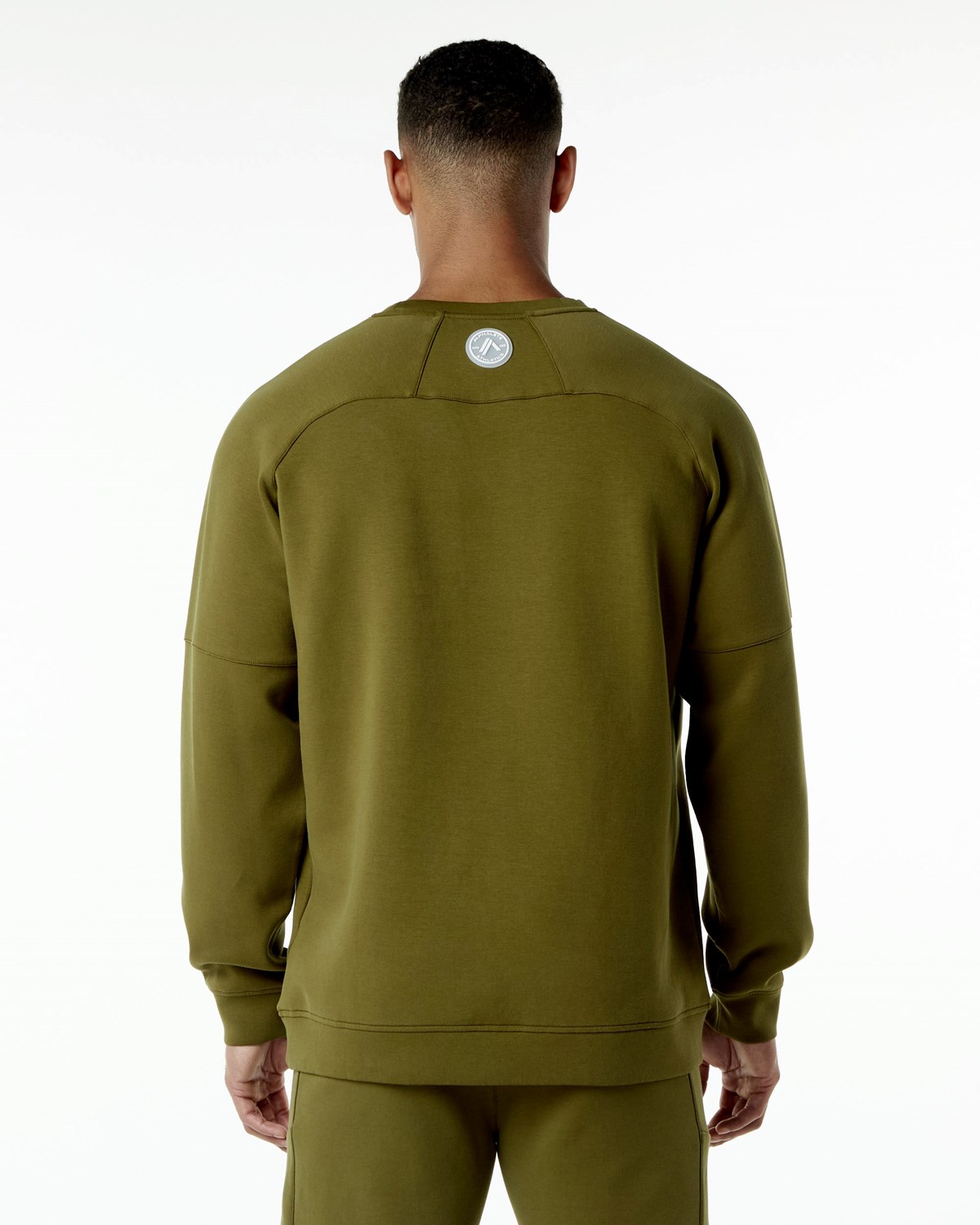 Alphalete Relaxed Interlock Knit Pullover Moss | AVTPF9256