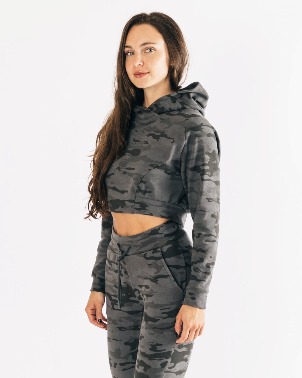 Alphalete Relaxed Single-Brushed Pullover Hoodie Camo | RBZNE7625