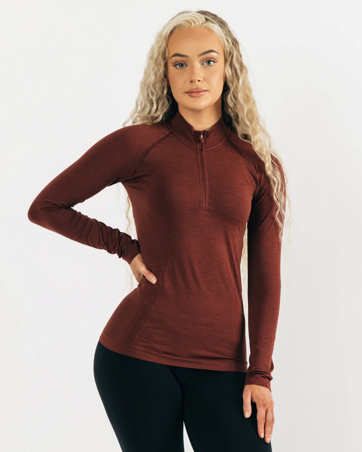 Alphalete Seamless Pullover Jacket Kobber | ISAWN5278